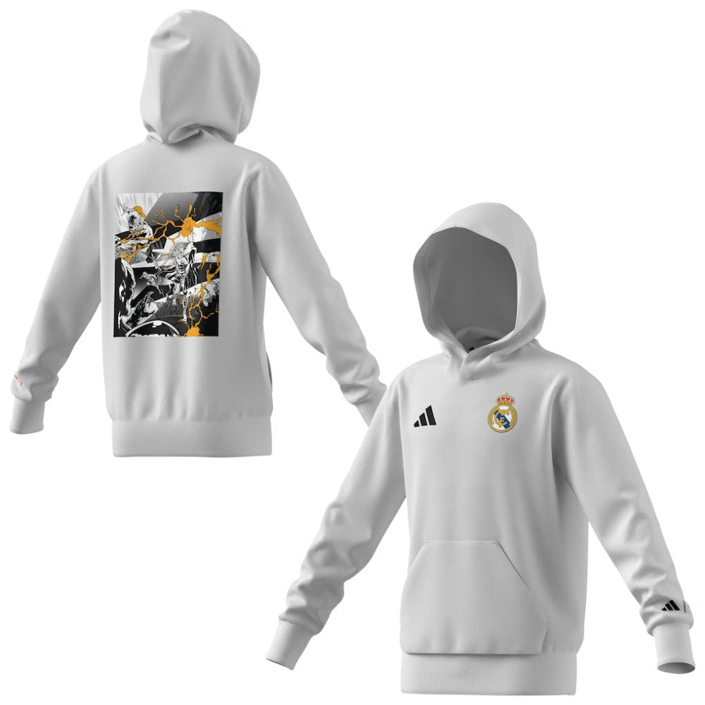 Adidas Real Madrid x Marvel Youth Hoodie - White