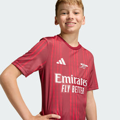 Adidas Arsenal Youth 2025/26 Pre-Match Training Jerseys - Red