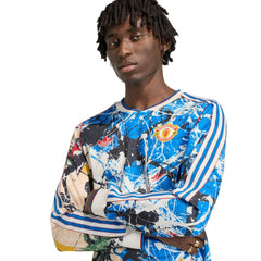 Adidas Manchester United X Stone Roses Long Sleeve Replica Jerseys - Blue