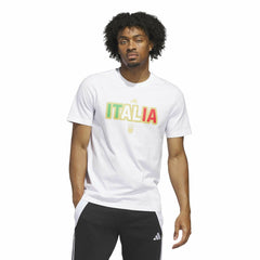 Adidas Italy National Team Jerseys Hook T-Shirts - White