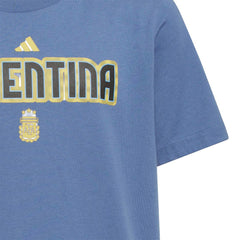 Adidas Argentina National Team Youth Jerseys Hook T-Shirts - Blue