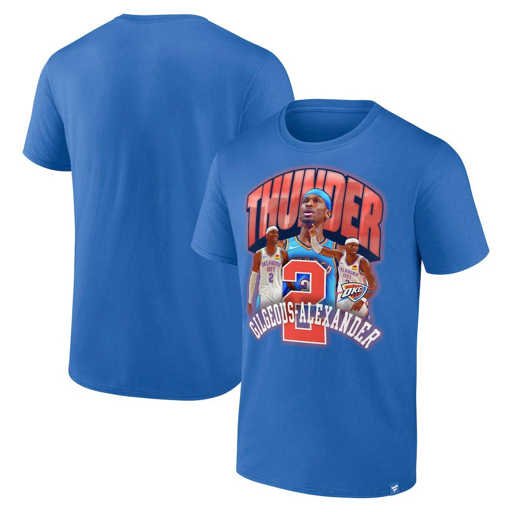 NBA - Shai Gilgeous-Alexander Oklahoma City Thunder Quick Pass T-Shirt - Blue