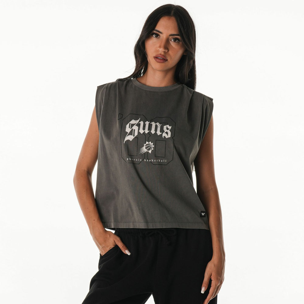 NBA - Phoenix Suns The Wild Collective Unisex 2025/26 City Edition Boxy Cropped Darted Tank Top - Gray