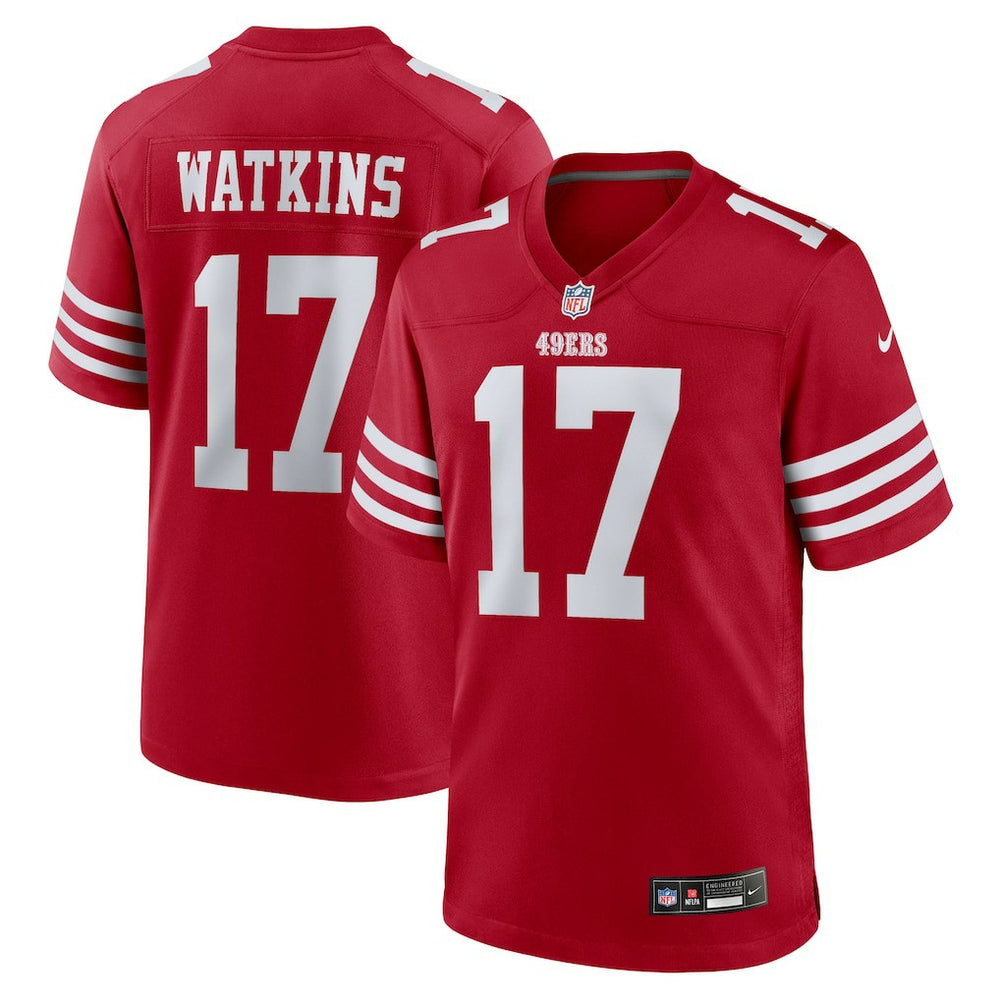 Jordan Watkins San Francisco 49ers Team Game Jersey Scarlet - Nike