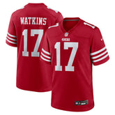 Jordan Watkins San Francisco 49ers Team Game Jersey Scarlet - Nike