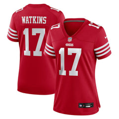Jordan Watkins San Francisco 49ers Women's Team Game Jersey Scarlet - Nike