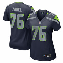 Grey Zabel Seattle Seahawks Women's Team Game Jersey College Navy - Nike