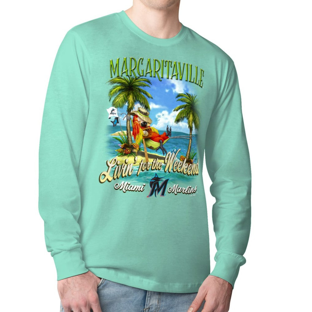 Miami Marlins Margaritaville Livin' for the Weekend Long Sleeve T-Shirt Near Me
