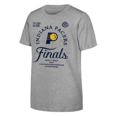 NBA - Indiana Pacers Youth Heather Gray 2025 Eastern Conference Champions Locker Room T-Shirt