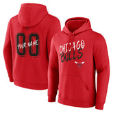 NBA - Chicago Bulls Hustle Custom Pullover Hoodie - Red