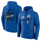 NBA - Dallas Mavericks Hustle Custom Pullover Hoodie - Blue