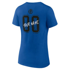 NBA - Dallas Mavericks Women's Hustle Custom V-Neck T-Shirt - Blue