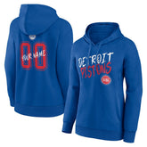 NBA - Detroit Pistons Women's Hustle Custom Pullover Hoodie - Blue