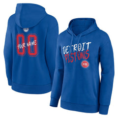 NBA - Detroit Pistons Women's Hustle Custom Pullover Hoodie - Blue