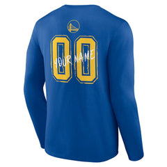NBA - Golden State Warriors Hustle Custom Long Sleeve T-Shirt - Royal