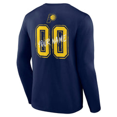 NBA - Indiana Pacers Hustle Custom Long Sleeve T-Shirt - Navy