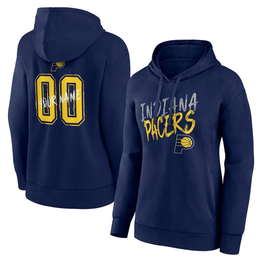 NBA - Indiana Pacers Women's Hustle Custom Pullover Hoodie - Navy