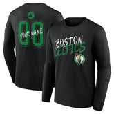 NBA - Boston Celtics Hustle Custom Long Sleeve T-Shirt - Black