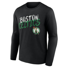 NBA - Boston Celtics Hustle Custom Long Sleeve T-Shirt - Black