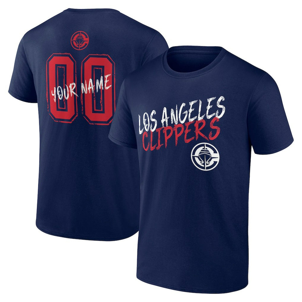 NBA - LA Clippers Hustle Custom T-Shirt - Navy