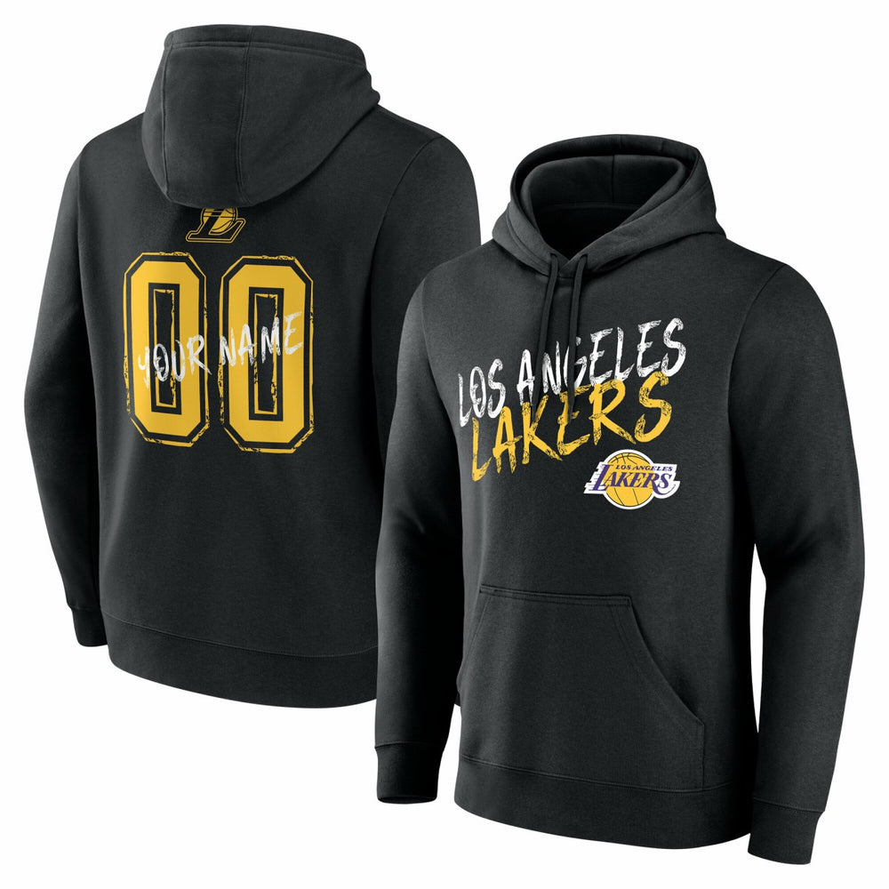 NBA - Los Angeles Lakers Hustle Custom Pullover Hoodie - Black