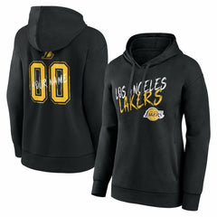 NBA - Los Angeles Lakers Women's Hustle Custom Pullover Hoodie - Black