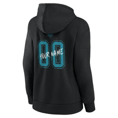 NBA - Charlotte Hornets Women's Hustle Custom Pullover Hoodie - Black