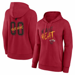 NBA - Miami Heat Women's Hustle Custom Pullover Hoodie - Red