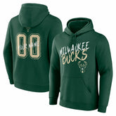 NBA - Milwaukee Bucks Hustle Custom Pullover Hoodie - Hunter Green
