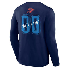 NBA - Oklahoma City Thunder Hustle Custom Long Sleeve T-Shirt - Navy