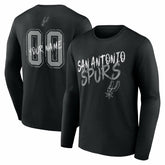 NBA - San Antonio Spurs Hustle Custom Long Sleeve T-Shirt - Black