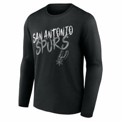 NBA - San Antonio Spurs Hustle Custom Long Sleeve T-Shirt - Black