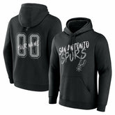 NBA - San Antonio Spurs Hustle Custom Pullover Hoodie - Black