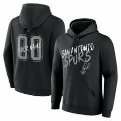 NBA - San Antonio Spurs Hustle Custom Pullover Hoodie - Black