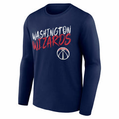 NBA - Washington Wizards Hustle Custom Long Sleeve T-Shirt - Navy