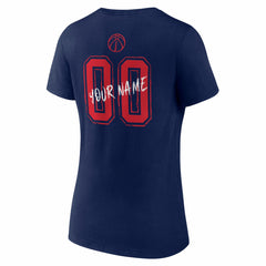 NBA - Washington Wizards Women's Hustle Custom V-Neck T-Shirt - Navy