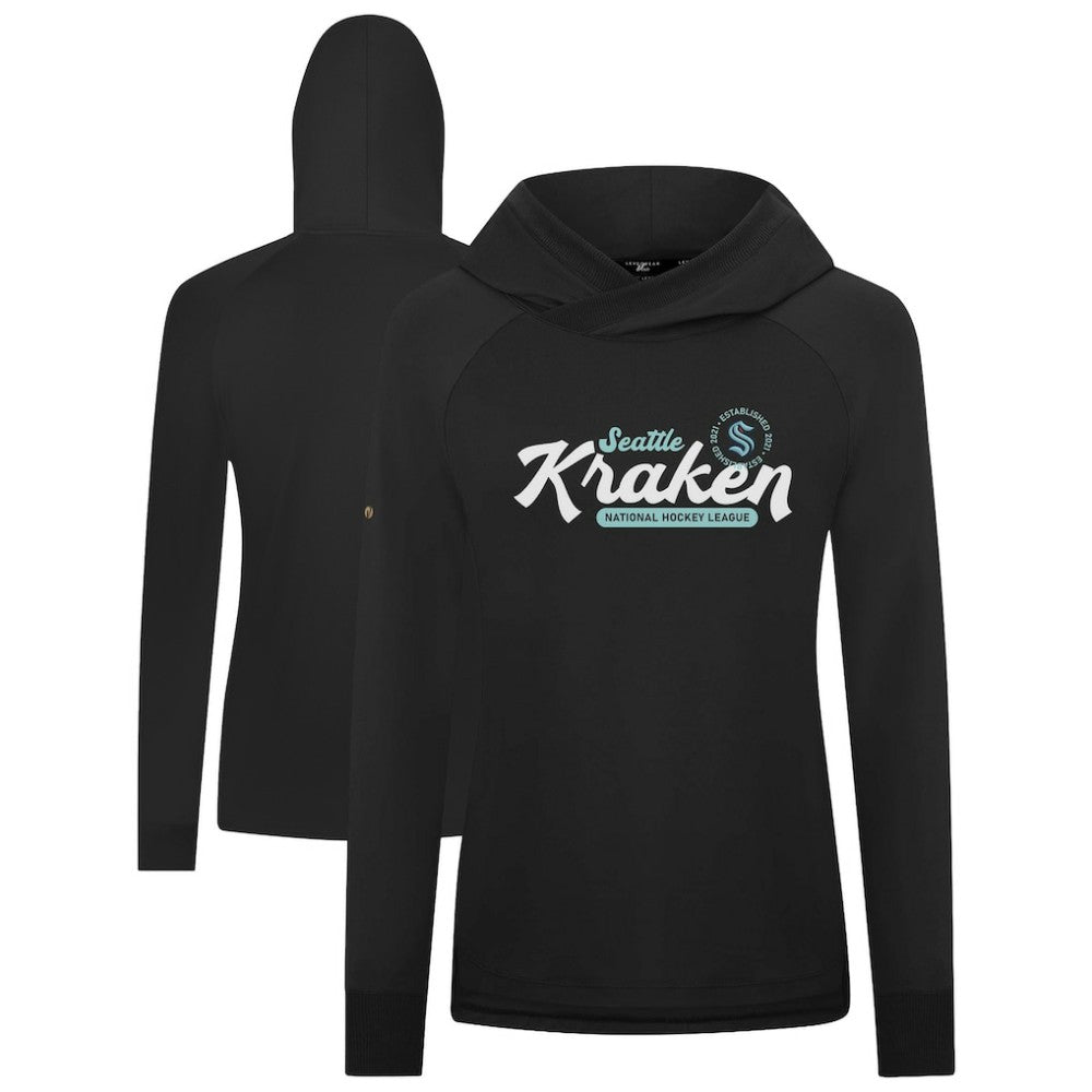 Seattle Kraken Levelwear Women's Slender Monument Raglan Pullover Hoodie Black