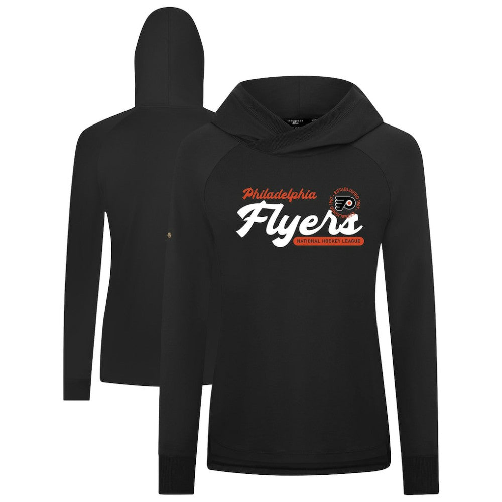 Philadelphia Flyers - Levelwear Women's Slender Monument Raglan Pullover Hoodie Black
