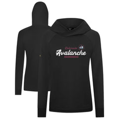 Colorado Avalanche - Levelwear Women's Slender Monument Raglan Pullover Hoodie Black