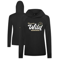 Minnesota Wild - Levelwear Women's Slender Monument Raglan Pullover Hoodie Black