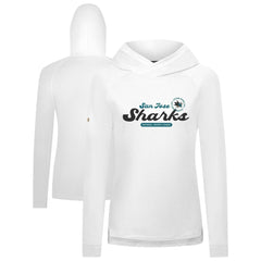 San Jose Sharks - Levelwear Women's Slender Monument Raglan Pullover Hoodie White