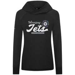 Winnipeg Jets - Levelwear Women's Slender Monument Raglan Pullover Hoodie Black