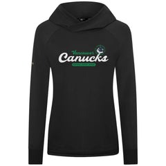 Vancouver Canucks - Levelwear Women's Slender Monument Raglan Pullover Hoodie Black