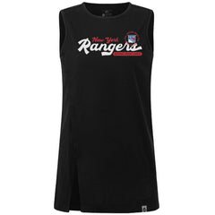 New York Rangers Levelwear Women's Influx Monument Tank Top Black