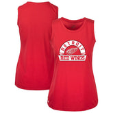 Detroit Red Wings - Levelwear Women's Macy Banner Arch Tank Top Red