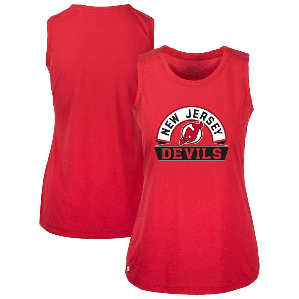 New Jersey Devils - Levelwear Women's Macy Banner Arch Tank Top Red