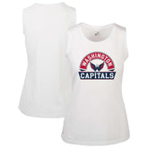 Washington Capitals Levelwear Women's Macy Banner Arch Tank Top White