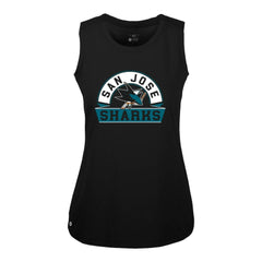 San Jose Sharks - Levelwear Women's Macy Banner Arch Tank Top Black