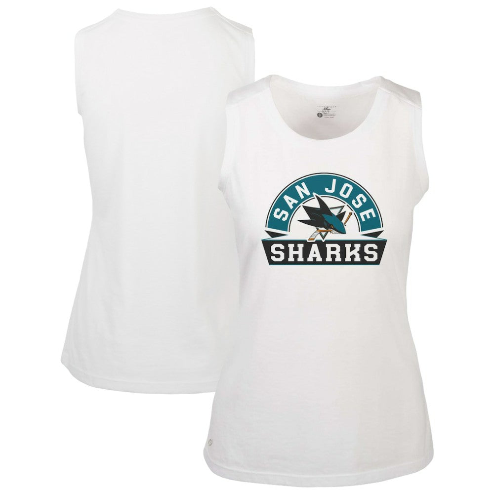 San Jose Sharks - Levelwear Women's Macy Banner Arch Tank Top White