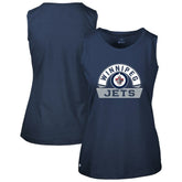 Winnipeg Jets - Levelwear Women's Macy Banner Arch Tank Top Navy
